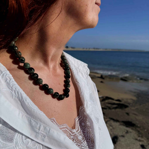 Collier Jaspe Kambaba – L'Intemporel XL - Zelia Paris