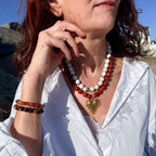 Collier Jaspe Rouge – L'Intemporel XL - Zelia Paris