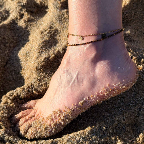 Chaîne de cheville "Audace" – Œil de Tigre