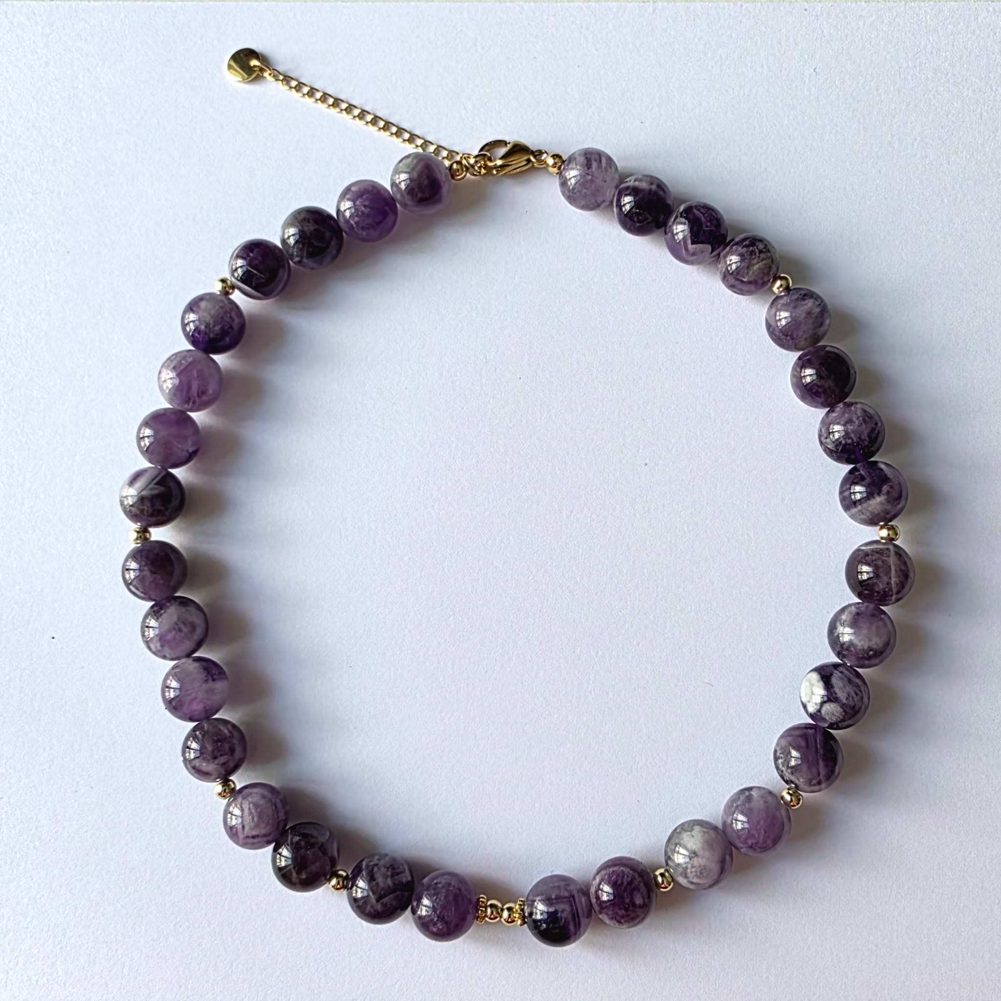Collier Améthyste Chevron – L'Intemporel XL - Zelia Paris