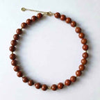 Collier Jaspe Rouge – L'Intemporel XL - Zelia Paris