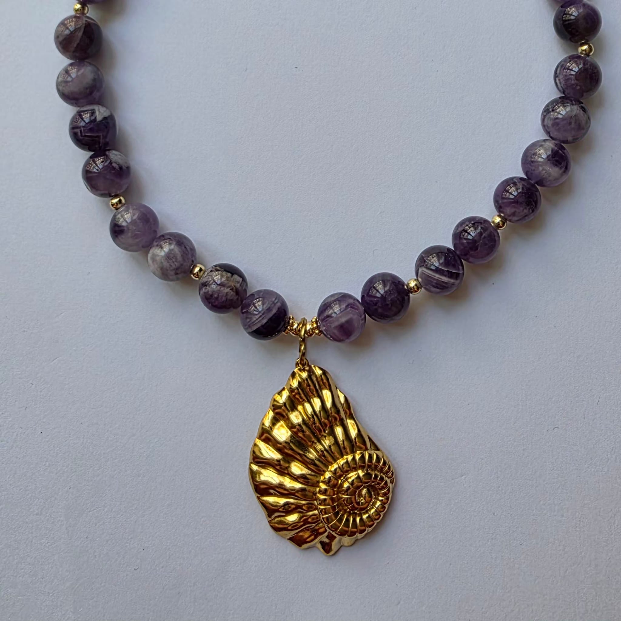 Collier Améthyste Chevron – L'Intemporel XL - Zelia Paris