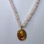 Collier Quartz Rose – L'Intemporel XL - Zelia Paris