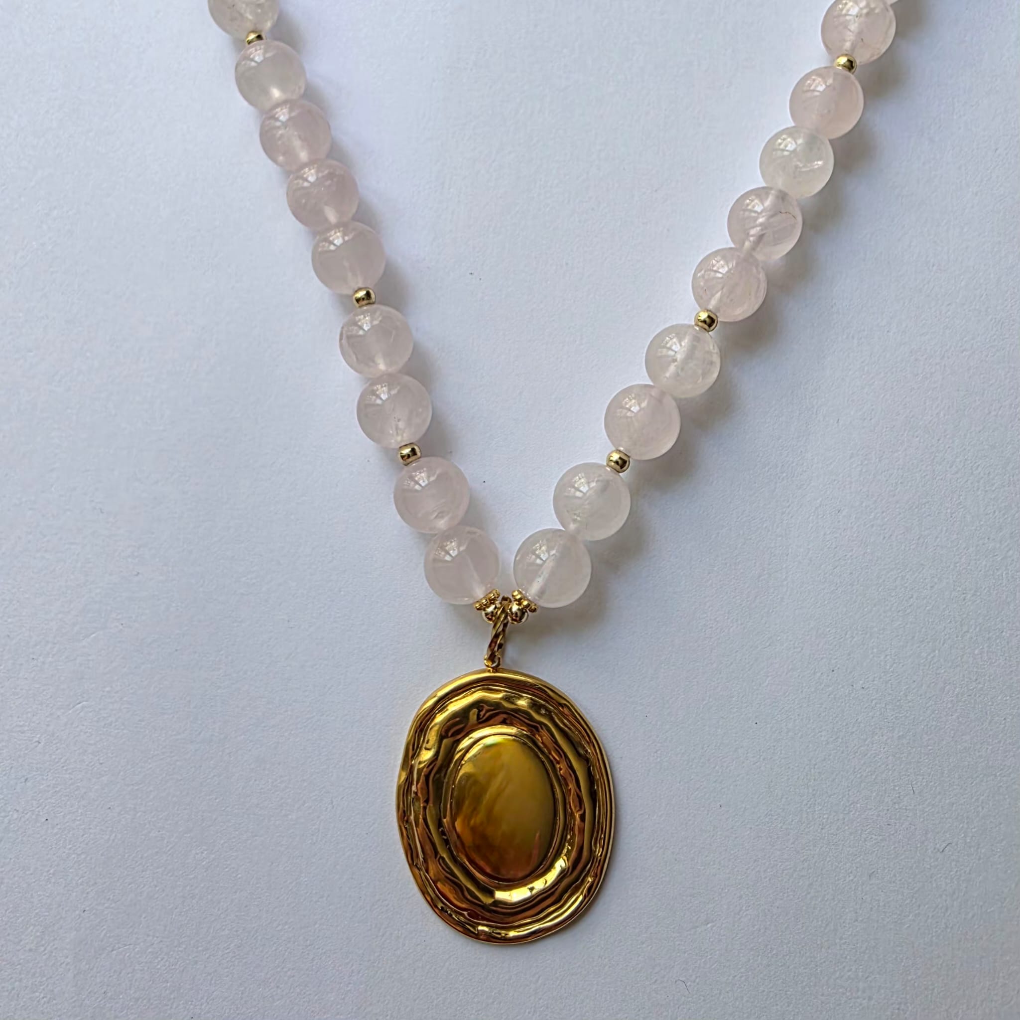 Collier Quartz Rose – L'Intemporel XL - Zelia Paris