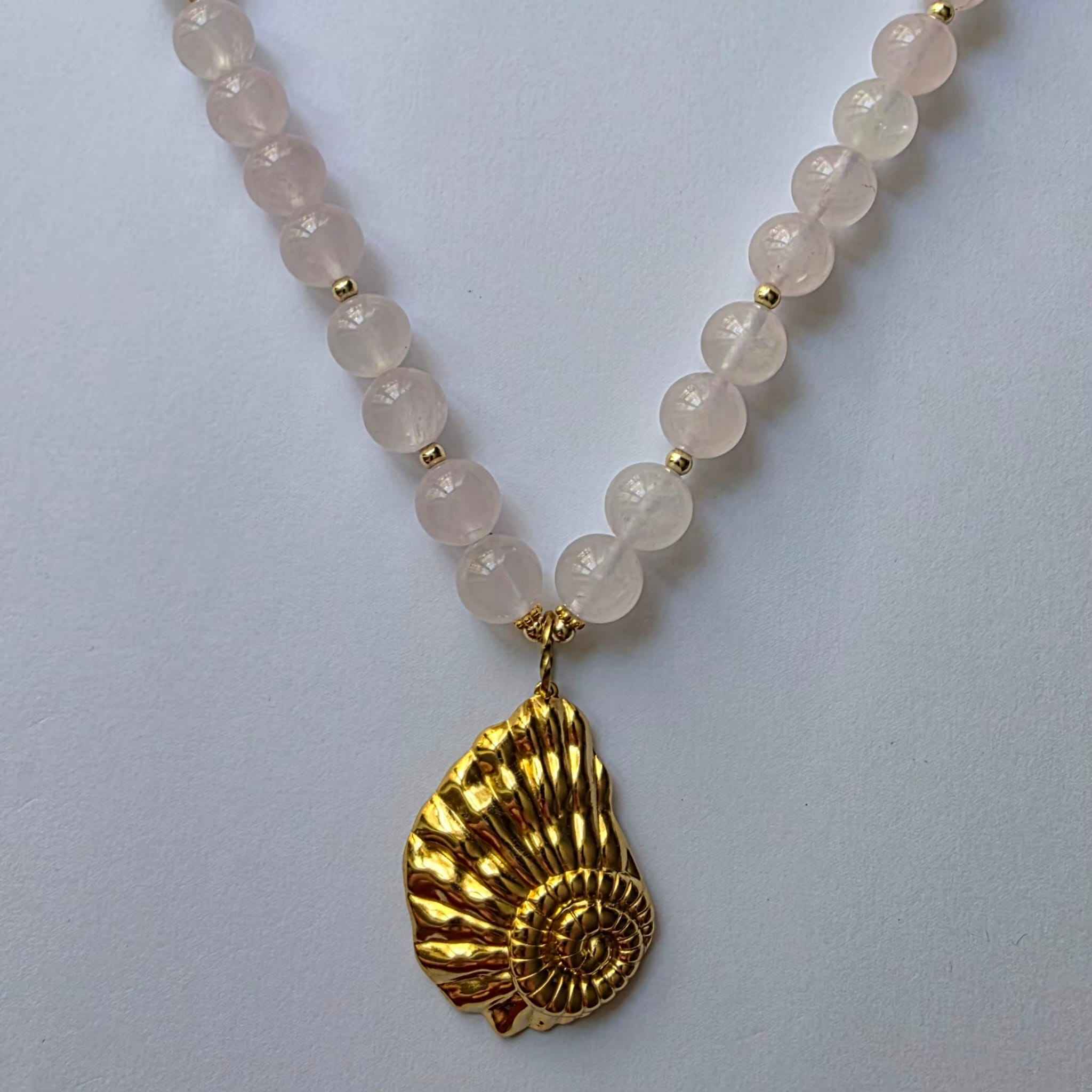 Collier Quartz Rose – L'Intemporel XL - Zelia Paris