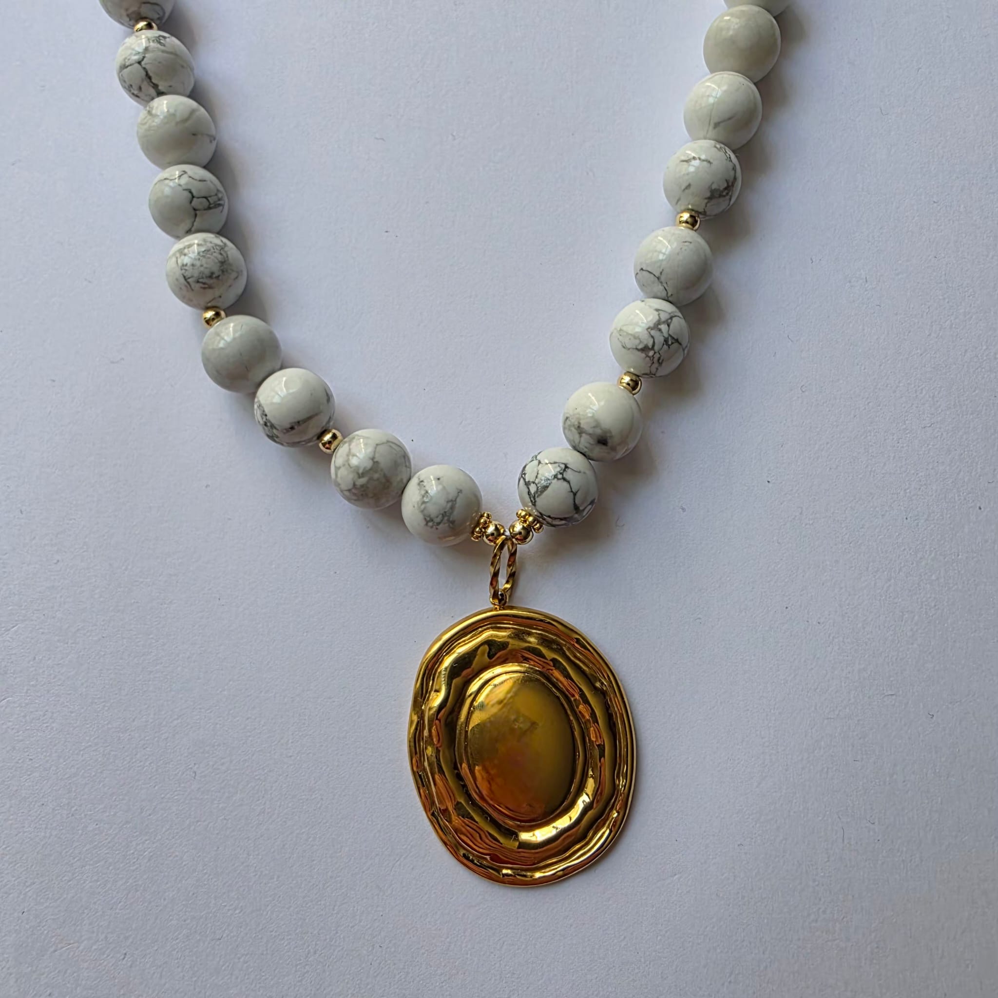 Collier Howlite – L'Intemporel XL - Zelia Paris