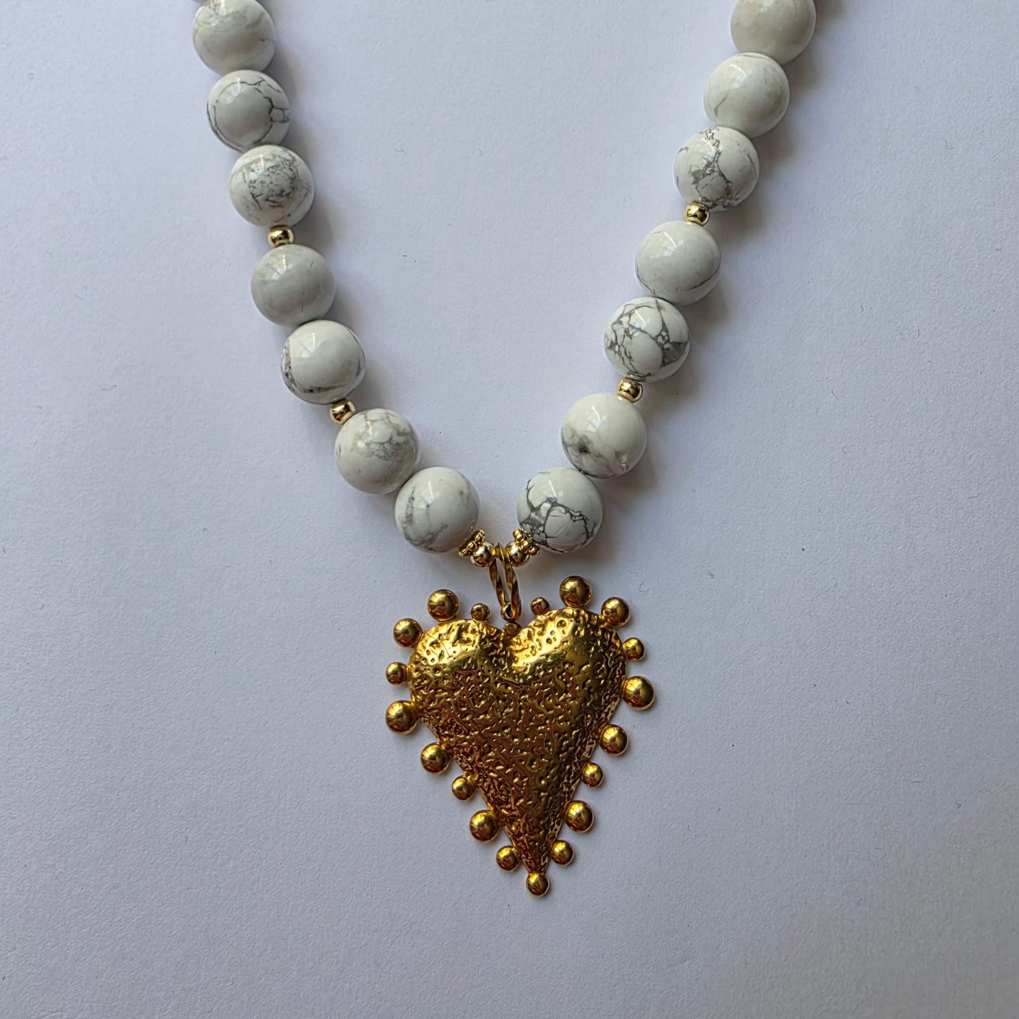 Collier Howlite – L'Intemporel XL - Zelia Paris