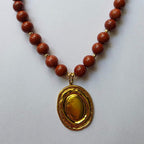 Collier Jaspe Rouge – L'Intemporel XL - Zelia Paris