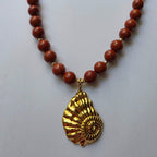 Collier Jaspe Rouge – L'Intemporel XL - Zelia Paris