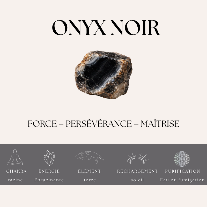 Nalaya | Onyx Noir - Force & Maîtrise de Soi - Zelia Paris