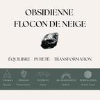 Nalaya | Obsidienne Flocon de Neige - Équilibre & Pureté - Zelia Paris