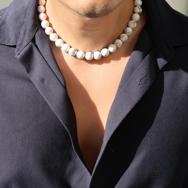 Collier XL | Howlite (Homme)
