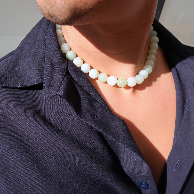 Collier XL | Jade de Chine : Chance & Harmonie (Homme)