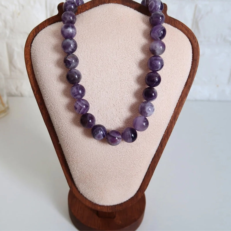 Collier XL | Améthyste Chevron (Homme)