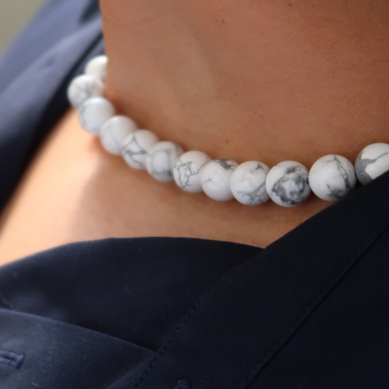 Collier XL | Howlite (Homme)